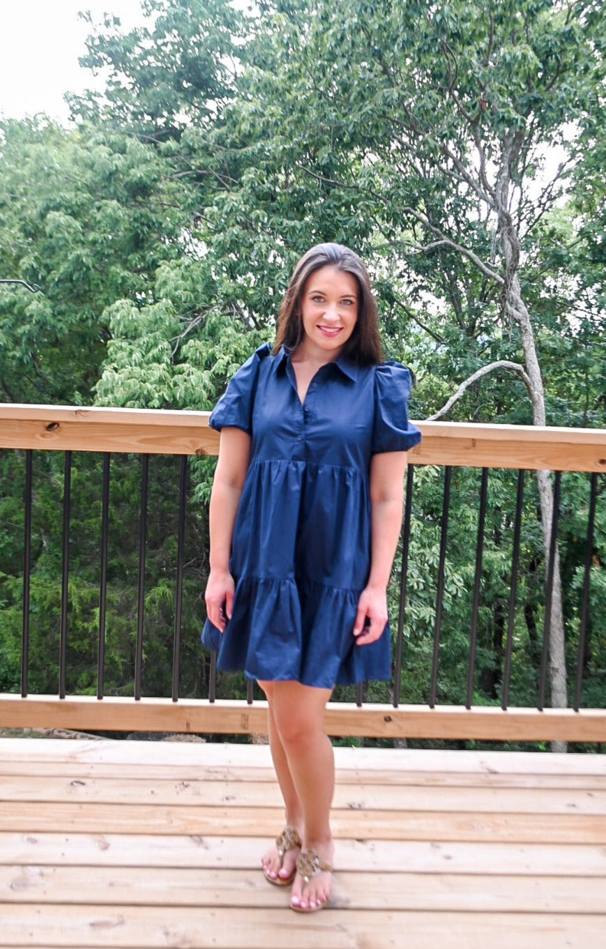 chinese dress ladies Orange Cotton Poplin Button-Down Midi Shirt Dress 26" / Custom Height (Free)