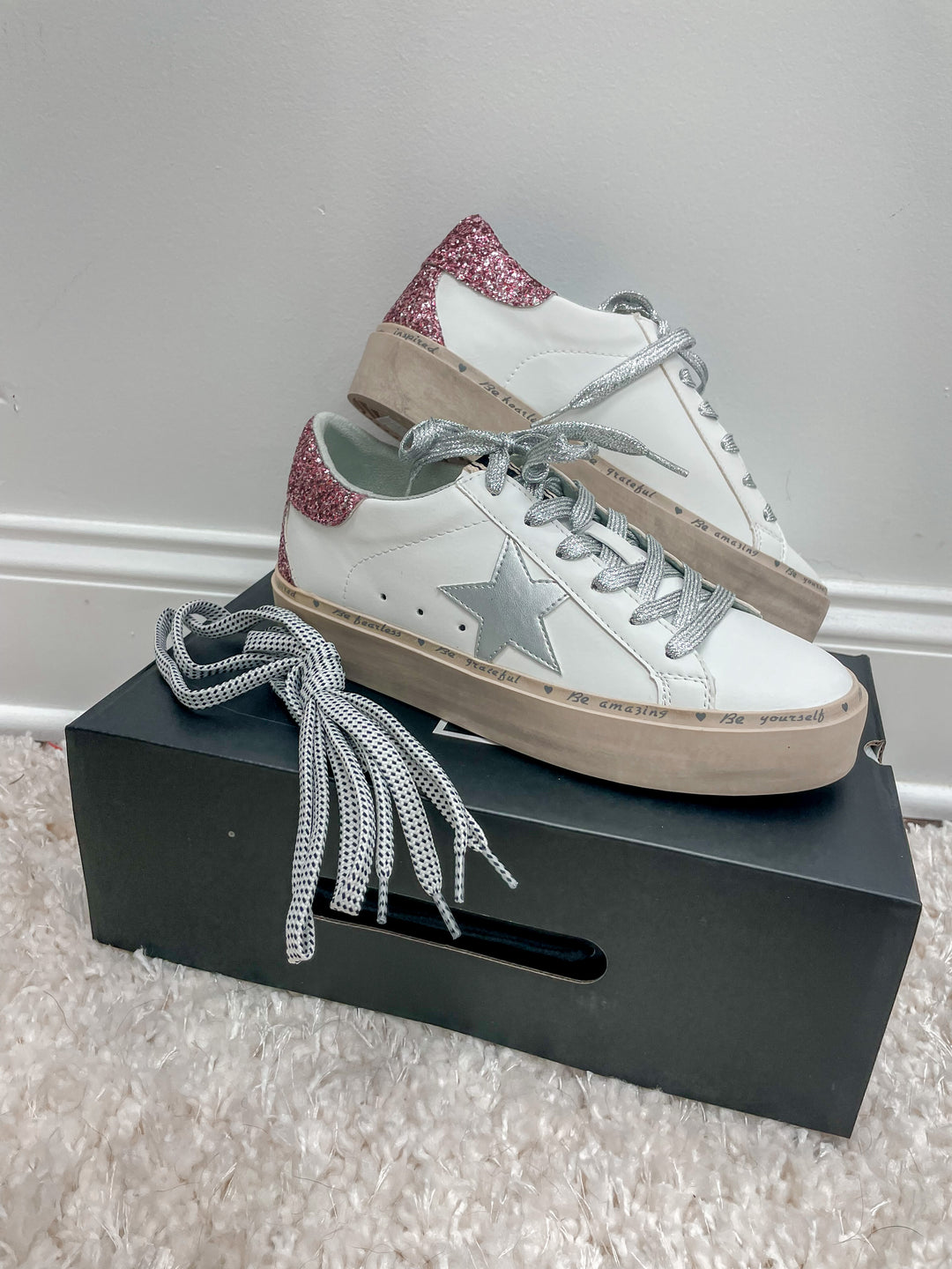 Rosé Muse Glitter point sneakers シルバー M Rosé Muse Glitter point sneakers シルバー M Rosé Muse Glitter