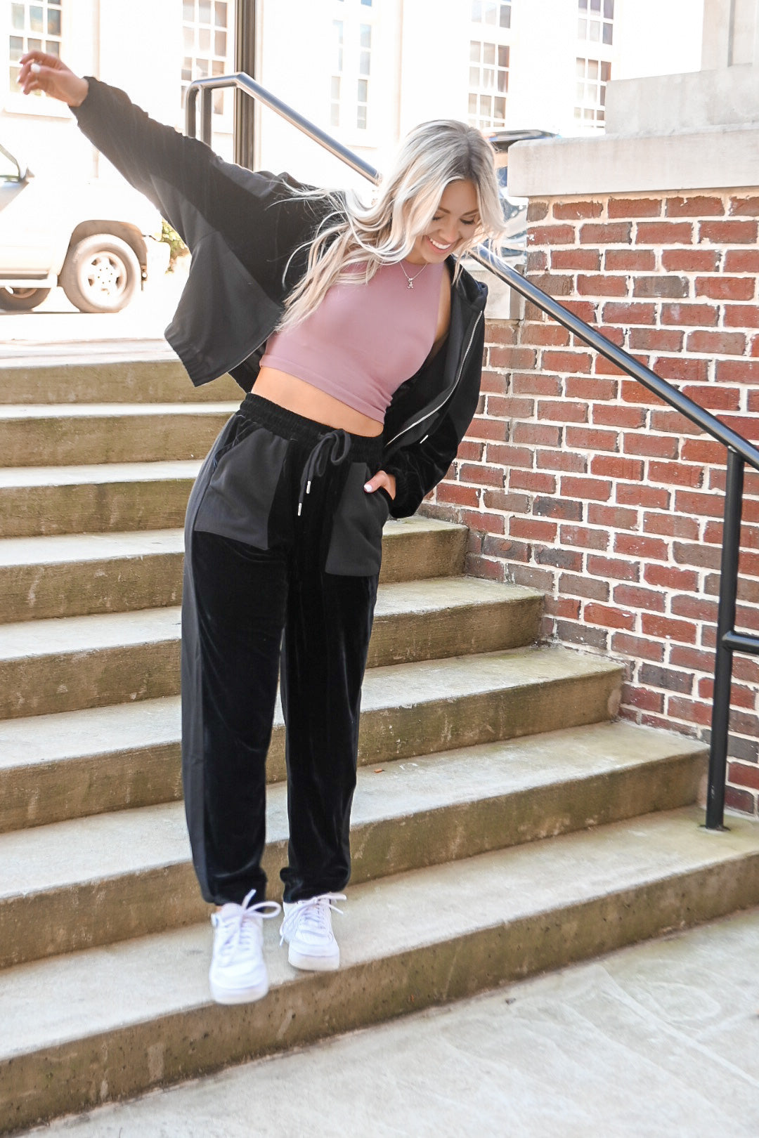 Tracksuit Set- Black – Refuge Boutique